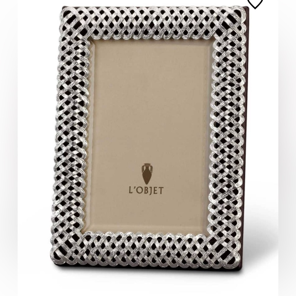 L'Objet Braid Platinum Picture Frame, 8" x 10"